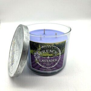 Bath & Body Work 2014 French Lavender 3 wick Candle Large purple NEW Provence #2